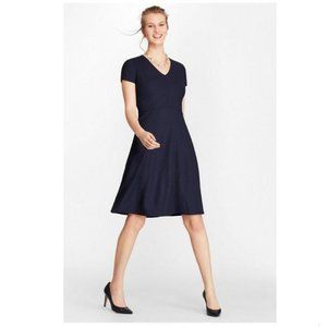 Brooks Brothers Petite Pinstripe BrooksCool® Merino Dress Navy 12 Petite